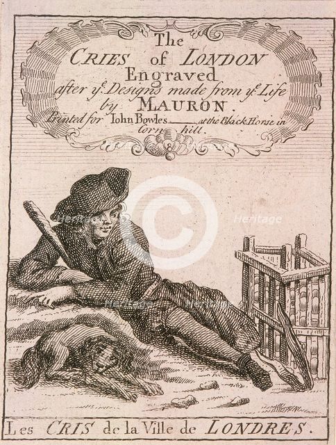Title page to Cries of London, (c1688?). Artist: Anon
