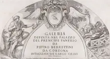 Title page to Galleria Dipinta nel Palazzo del Prencipe Panfilio after the ceiling f..., ca. 1661. Creator: Carlo Cesi