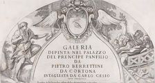 Title page to Galleria Dipinta nel Palazzo del Prencipe Panfilio after the ceiling f..., ca. 1661. Creator: Carlo Cesi