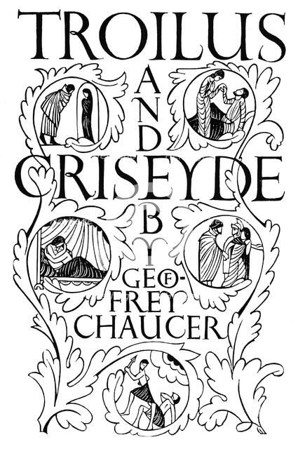 'Title Page: Troilus and Criseyde', 1927. Artist: Eric Gill.