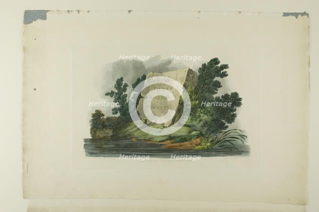 Title Page , Vignette, and plate one of the first number of Picturesque Views of Americ..., 1819/21. Creator: John Hill.