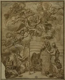 Title Page with Portrait of Viceroy of Naples, n.d. Creators: Unknown, School of Pierre Mignard