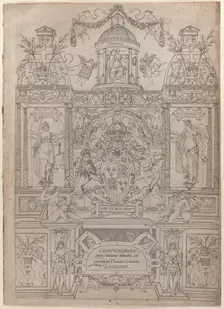 Title Page and Dedication for the "Compendiosa totius Anatomiae delineatio", 1545. Creator: Thomas Geminus