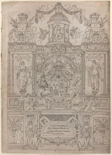 Title Page and Dedication for the "Compendiosa totius Anatomiae delineatio", 1545. Creator: Thomas Geminus