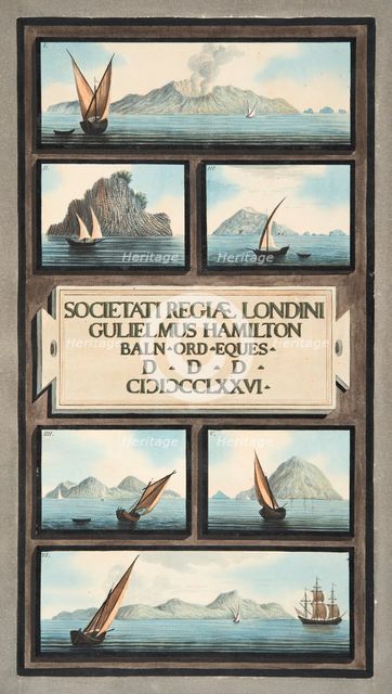 Title Page and Fronticepiece from 'Campi Phlegraei: Observations on the Volcanoes of the Two Sicilie