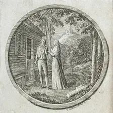 Title Page and Vignette for La Fontaine's Klara Du Plessis 1794. Creator: Daniel Nikolaus Chodowiecki