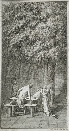 Title Page and Vignette for La Fontaine's Klara Du Plessis Un Klairant 1794. Creator: Daniel Nikolaus Chodowiecki