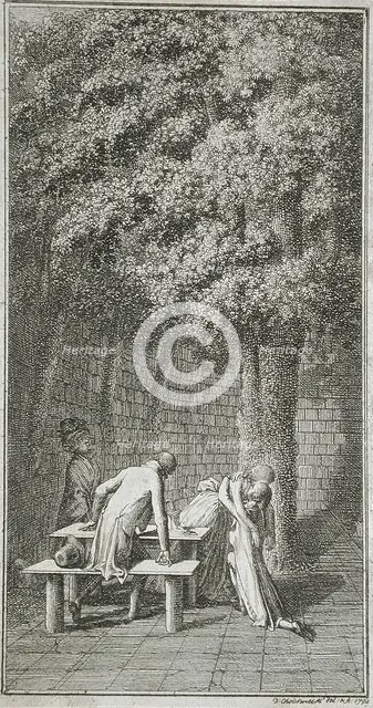 Title Page and Vignette for La Fontaine's 'Klara Du Plessis Un Klairant', 1794. Creator: Daniel Nikolaus Chodowiecki.