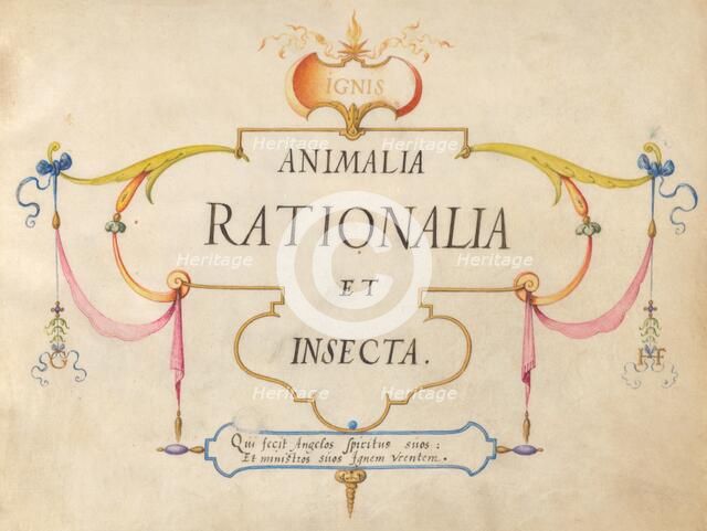 Title Page, c. 1575/1580. Creator: Joris Hoefnagel.