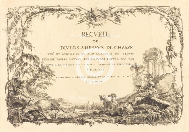 Title Page, c. 1740-1745. Creator: Jacques Philippe Le Bas.