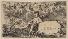 Title page: Cupid, from Game of Mythology (Jeu de la Mythologie), 1644. Creator: Stefano della Bella
