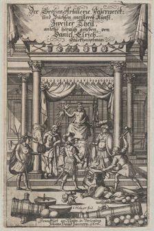 Title page, Der Grossen Artillerie Feuerwerck ... 1676. Creator: Christoph Metzger