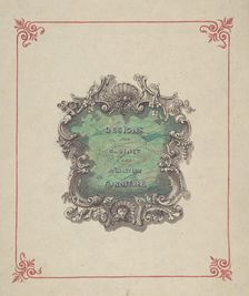 Title Page Design: Designs for Cabinet and Upholstery Furniture, 1830-1900. Creator: Robert William Hume