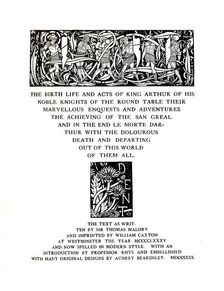 Title-Page Designed by Aubrey Beardsley for Messrs. J. M. Dent and Sons Ltd 1909, (1914). Artist: Aubrey Beardsley
