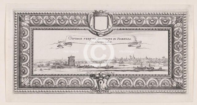 Title Page Designed for the Sale of the Series of Paysages Gravés pour Jean de Médicis..., ca. 1618. Creators: Francois Collignon, Israel Silvestre.