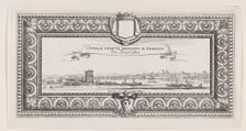 Title Page Designed for the Sale of the Series of Paysages Gravés pour Jean de Médicis..., ca. 1618. Creators: Francois Collignon, Israel Silvestre