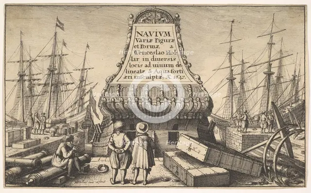 Title page: Dutch Ships, 1647. Creator: Wenceslaus Hollar.