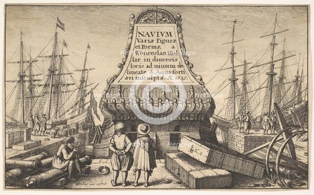 Title page: Dutch Ships, 1647. Creator: Wenceslaus Hollar.