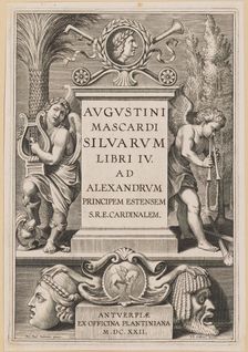 Title Page for Agostino Mascardi, Silvarium Libri IV, 1622. Creator: Theodoor Galle