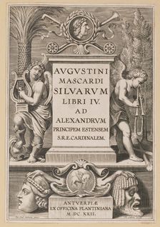 Title Page for Agostino Mascardi, Silvarium Libri IV, 1622. Creator: Theodoor Galle
