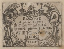 Title Page for "Bizzarie di varie Figure", 1624. Creator: Giovanni Battista Bracelli