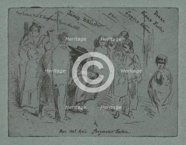 Title Page for "Douze Eaux Fortes d'après Nature", 1858. Creator: James Abbott McNeill Whistler.
