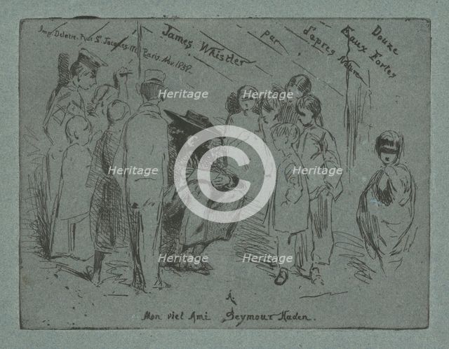 Title Page for "Douze Eaux Fortes d'après Nature", 1858. Creator: James Abbott McNeill Whistler.