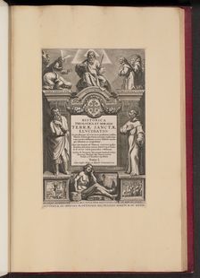 Title Page for Franciscus Aguilonius, Historica Theologica et Moralis Terrae Sanctae Elvcidatio,1639 Creator: Unknown