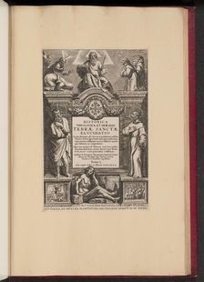 Title Page for Franciscus Aguilonius, Historica Theologica et Moralis Terrae Sanctae Elvcidatio,1639 Creator: Unknown