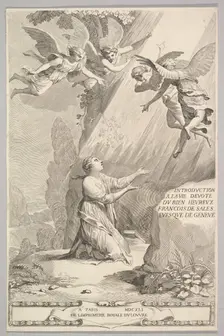 Title page for François de Sales, Introduction à la vie dévote, 1641. Creator: Claude Mellan