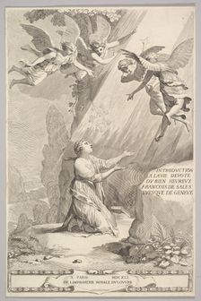 Title page for François de Sales, Introduction à la vie dévote, 1641. Creator: Claude Mellan