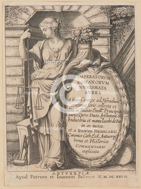 Title Page for Imperatorvm Romanorvm Nvmismata Avrea, 1627. Creator: Unknown.