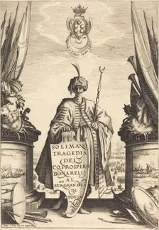 Title Page for "Il Solimano", 1620. Creator: Jacques Callot