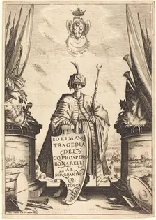 Title Page for "Il Solimano", 1620. Creator: Jacques Callot