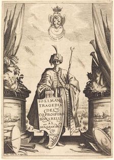Title Page for "Il Solimano", 1620. Creator: Jacques Callot