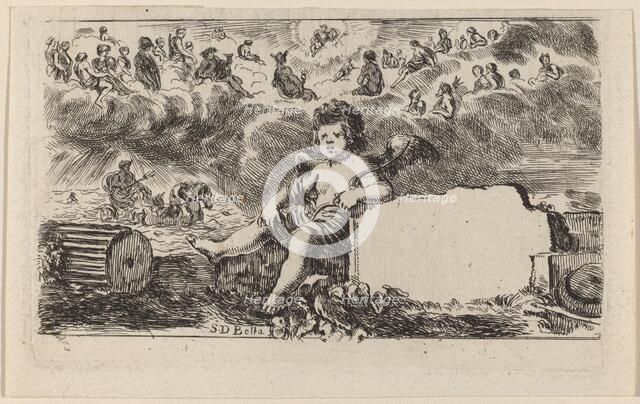 Title Page for "Jeu des Mythologie", 1644. Creator: Stefano della Bella.