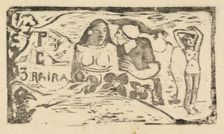 Title Page for "Le Sourire" (Titre du Sourire), in or after 1895. Creator: Paul Gauguin