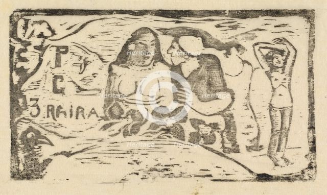 Title Page for "Le Sourire" (Titre du Sourire), in or after 1895. Creator: Paul Gauguin.