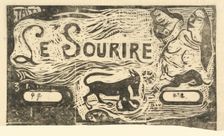 Title Page for "Le Sourire" (Titre du Sourire), in or after 1895. Creator: Paul Gauguin