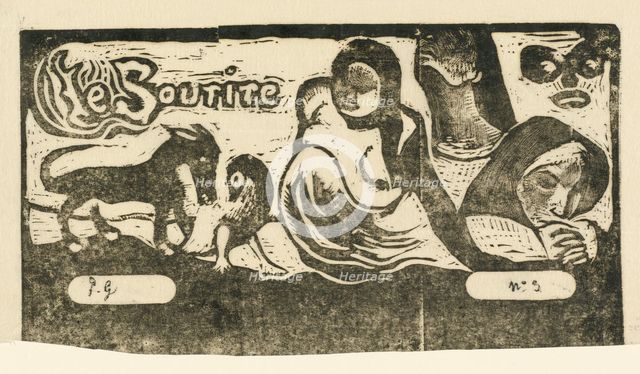 Title Page for "Le Sourire" (Titre du Sourire), in or after 1895. Creator: Paul Gauguin.