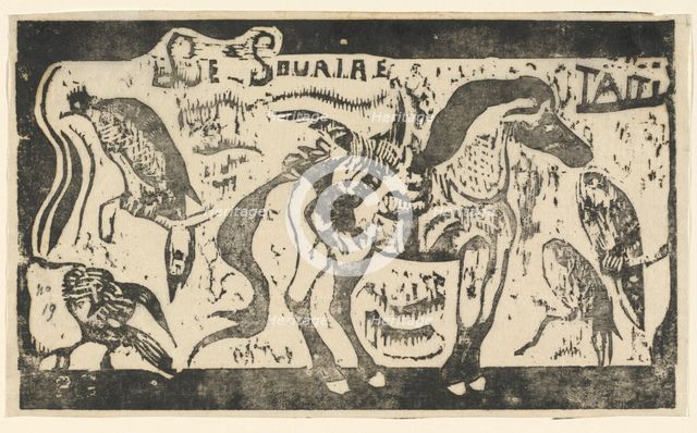 Title Page for "Le Sourire" (Titre du Sourire), in or after 1895. Creator: Paul Gauguin.