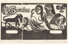 Title Page for "Le Sourire" (Titre du Sourire), in or after 1895. Creator: Paul Gauguin