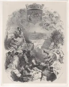 Title Page for Les Artistes Anciens & Modernes, Vol. IX, ca. 1848-62. Creator: Célestin Nanteuil