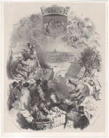 Title Page for Les Artistes Anciens & Modernes, Vol. IX, ca. 1848-62. Creator: Célestin Nanteuil