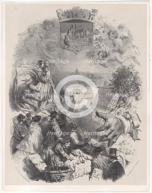 Title Page for Les Artistes Anciens & Modernes, Vol. IX, ca. 1848-62. Creator: Célestin Nanteuil.