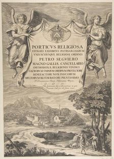 Title Page for Porticus Religiosa.n.d. Creator: Attributed to Nicolas Pitau (French, Paris before 1670-1724)