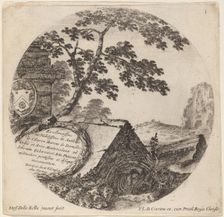 Title Page for "Paysages et ruines de Rome", 1646. Creator: Stefano della Bella
