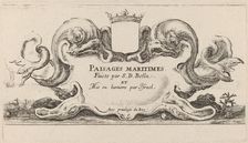 Title Page for "Paysages maritimes", 1644. Creator: Stefano della Bella
