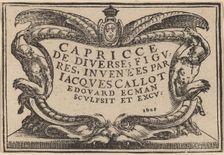 Title Page for "The Capricci", 1621. Creator: Edouard Eckman