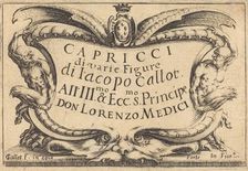 Title Page for "The Capricci", c. 1617. Creator: Jacques Callot
